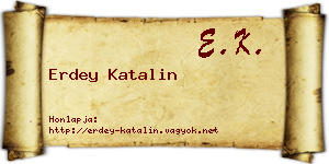 Erdey Katalin névjegykártya